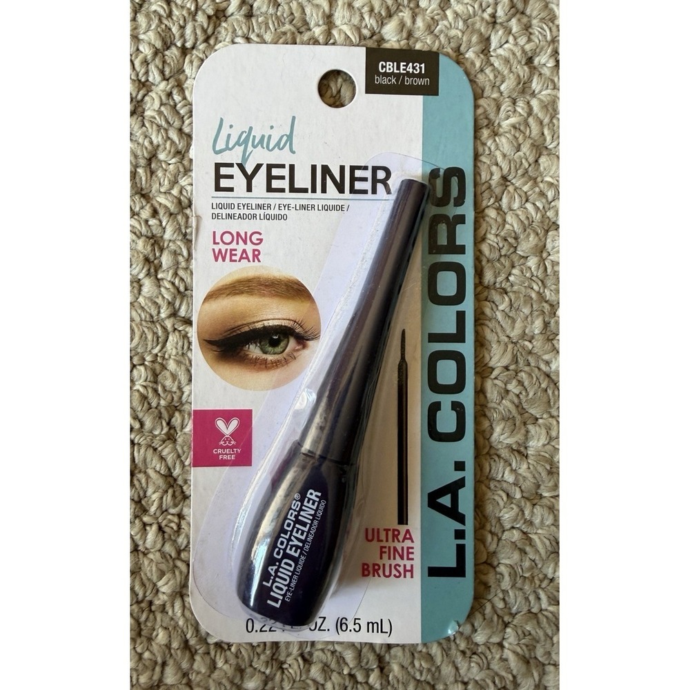L.A. Colors All Day Wear Fine-Tip Liquid Eyeliner‎ CBLE431 BLACK/BROWN Sealed